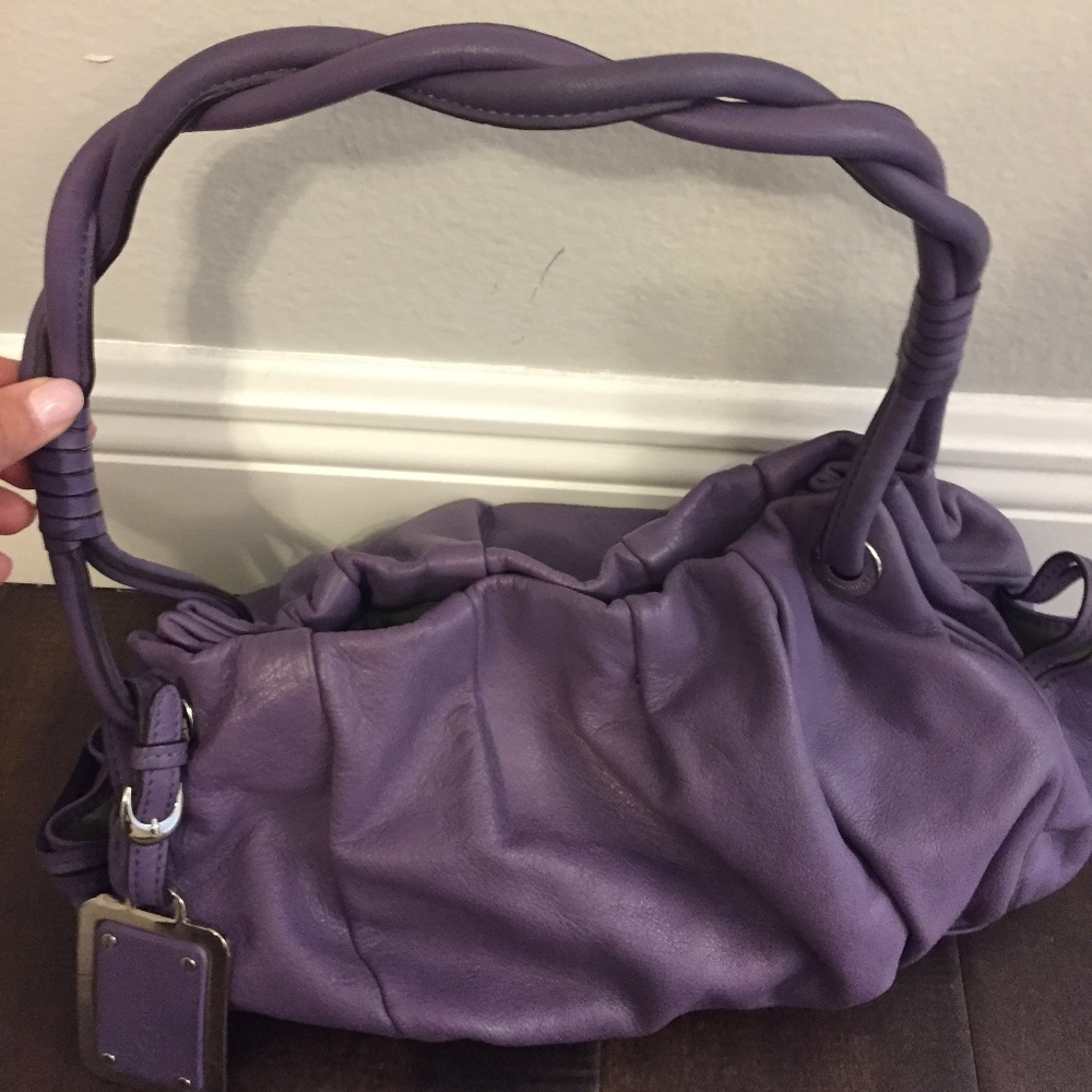 Purple Leather B. Makowsky Handbag